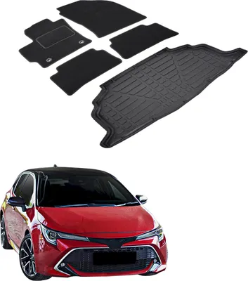Produktbild von Kofferraumwanne Fußmatten Set Für Toyota Corolla Hybrid Ab 2021 Schrägheck