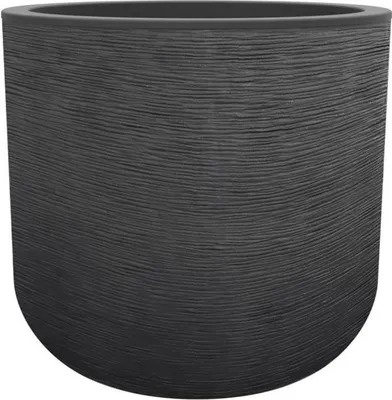 Produktbild von Blumentopf EDA Grau Dunkelgrau Kunststoff Rund Modern Ø 50 cm