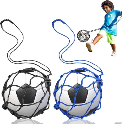 Imagen del producto de Entrenador de fútbol ajustable, para 3-5 balones, de nylon, herramienta de entrenamiento para niños y adultos