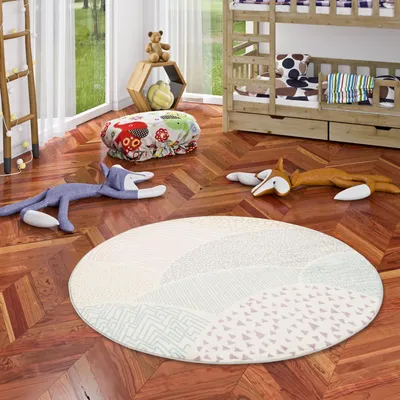 Produktbild von Kinder Teppich Softstar Kids Fantasy Bunt Rund, Größe:120 cm Rund