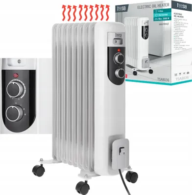 Obrázok produktu pre Olejový ohrievač Teesa: 2000 W, 9 rebier, termostat, úspora energie, tichá prevádzka