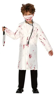 Immagine prodotto di Costume da medico dell'orrore per ragazzi, taglia:110/116