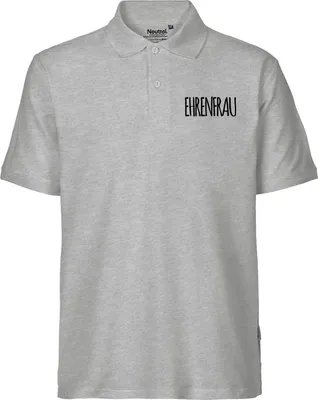 Produktbild von Huuraa Herren Polo Shirt Ehrenfrau Jugendwort 3XL Sport Grey Bio Baumwolle Fairtrade Poloshirt Geschenkidee