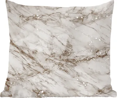 Produktbild von MuchoWow® Zierkissen Sofakissen Wohnzimmer Dekokissen 50x50 cm Marmor - Muster - Grau - Glitter - Komfort - Sofakissen