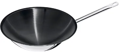 Produktbild von Wok, Wokpfanne, Edelstahl PTFE 18/10, Ø36 cm. 9,0 cm Höhe und 5 Liter