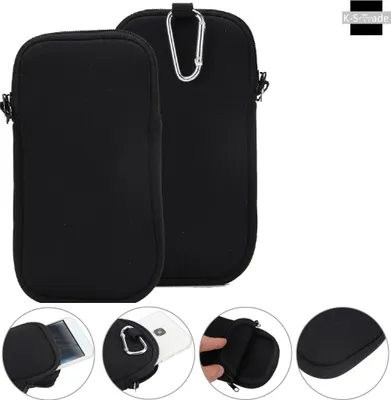 Produktbild von K-S-Trade Neopren-Hülle Handyhülle kompatibel mit Huawei P Smart+ 2019 Schutzhülle Neoprenhülle Sleeve Schutz-Hülle Gürtel Tasche Case Holster