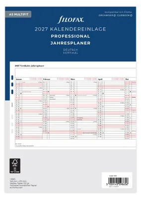 Produktbild von Filofax Kalender A5 Prof.Jahresplaner (deutsch)2027
