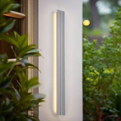 Zdjęcie produktu dla Kinkiet zewnętrzny LED Lucande Melira, długość 100 cm, jasnoszary