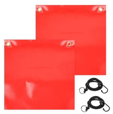 Immagine prodotto di 2 bandiere di segnalazione rosse – Impermeabili e resistenti alle intemperie
