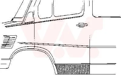 Produktbild von VAN WEZEL 3070171 Autotür Reparaturblech äusserer Teil unterer Teil vorne Links passend für MERCEDES-BENZ T1 Kasten (602) T1 Bus (601) T1 Kastenwagen