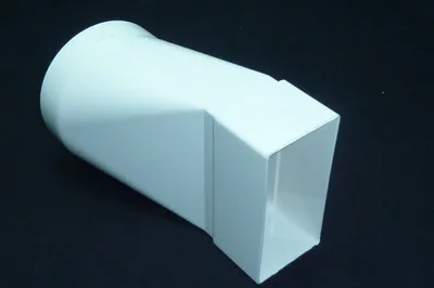 Produktbild von Übergangsstück System 100  weiß flach/rund Adapter Lüftungsrohr 66855