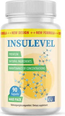 Produktbild von Insulevel Nahrungsergänzungsmittel mit Pflanzenextrakten, sekundären Pflanzenstoffen und Vitaminen 1 x 90 Kapseln