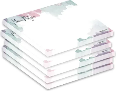 Image de PRICARO Notes repositionnables "Aquarell", 100 feuilles, 5 pièces