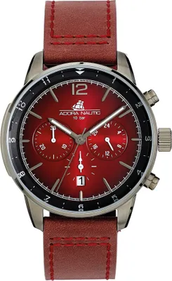 Produktbild von Adora Nautic AN2325 1-205699-001 Herren Uhr Chronograph Edelstahl Leder Quarz 10Bar
