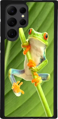 Produktbild von TPU Silikon Hülle für Samsung Galaxy S23 ULTRA Handy Cover Case Schutzhülle Handyhülle Bumper MOTIV 268 Frosch Grün