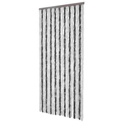 Produktbild von Fliegenvorhang Grau und Weiß 100x230 cm Chenille