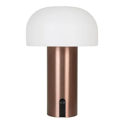 Zdjęcie produktu dla Soham Lampa zewnętrzna LED ładowalna biała, dekor miedziany.