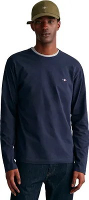 Image de GANT Regular Shield Langarm-T-Shirt, Blau S