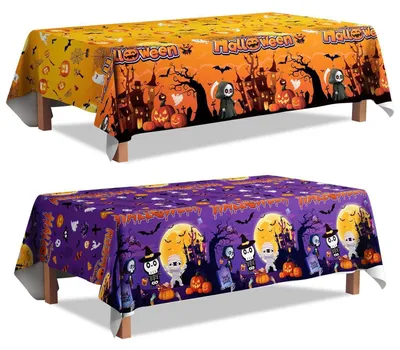 Image de Décoration pour table d'Halloween, ensemble de 2 pièces, pour une fête d'Halloween joyeuse