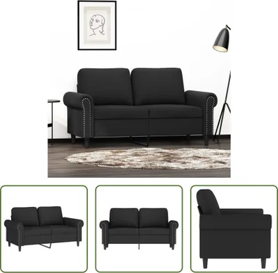 Produktbild von The Living Store 2-Sitzer-Sofa Schwarz 120 cm Samt