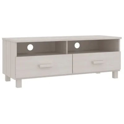 Produktbild von TV-Schrank HAMAR Weiß 106x40x40 cm Massivholz Kiefer