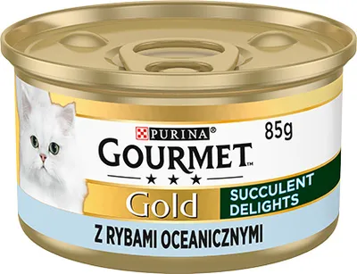 Zdjęcie produktu dla Gourmet Gold Karma Dla Kotów Succulent Delights Z Rybami Oceanicznymi 85 G