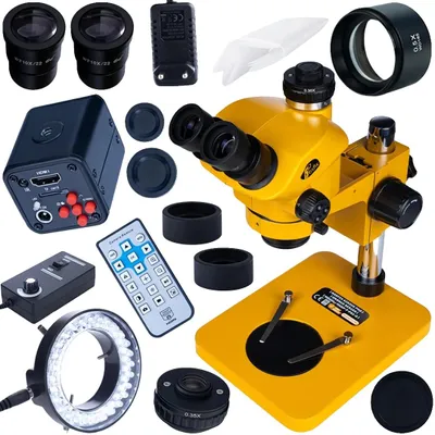 Produktbild von Mikroskop, 16MP Kamera, LED-Beleuchtung, Orange, 100x