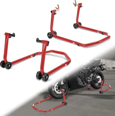 Produktbild von Clanmacy 2x Motorradständer Verstellbare Transportständer für Vorder- und Hinterräder