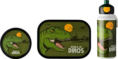 Produktbild von Mepal Lunchset Campus (Trinkflasche, Brotdose, Fruchtbox) Dino
