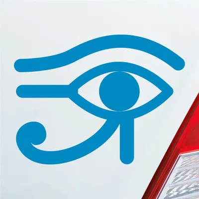 Produktbild von Auto Aufkleber Horusauge Udjat-Auge Auge Eye Ägypten Egypt Car 13x10 cm Hellblau Sticker Heckscheibenaufkleber