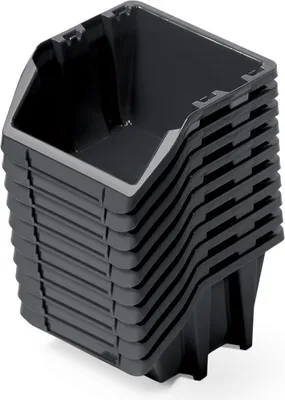 Produktbild von Werkzeugschale kurz mit Wandhalterung Set (10 Stück) Schwarz
