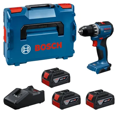 Produktbild von Bosch GSR 18V-52 Professional Akku Bohrschrauber 18 V 70 Nm ( 06019S0027 ) Brushless + 3x Akku 5,0 Ah + Ladegerät + L-Boxx