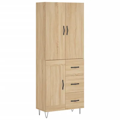 Obrázok produktu pre Vysoká skrinka dub sonoma 69,5x34x180 cm spracované drevo