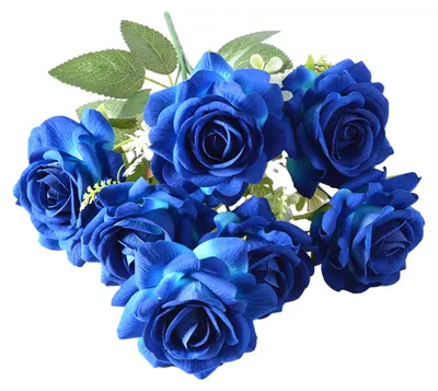 Produktbild von 7-köpfiger künstlicher Rosenstrauß, realistische Kunstblumen, Tischdekoration für Zuhause, Büro, Hochzeit, Party, drinnen und draußen