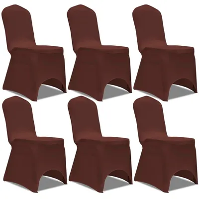 Immagine prodotto di Vidaxl Stuhlabdeckung Stretch 6 St Brown