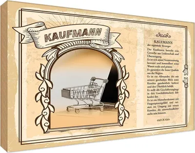 Produktbild von vianmo Holzschild 12x18 cm Kaufmann Beruf Arbeit