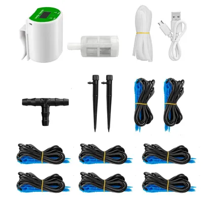 Produktbild von Bewässerung Set Bewässerungssystem,automatische Bewässerungsgeräte,Ideal für Zimmer und Außenpflanzen oder Topfpflanzen，8 Bewässerung + 2 Sprinkler