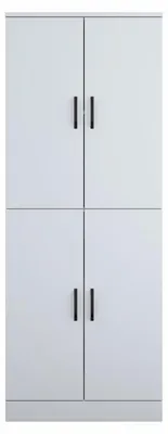 Image de Meuble pour lave-linge en Bois MDF blanc - L 70 × P 72,5 × H 181,8 cm