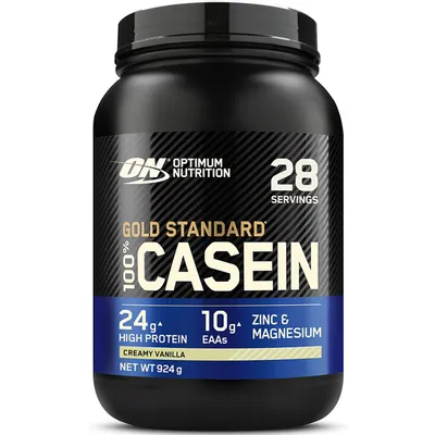Immagine prodotto di Optimum Nutrition Gold Standard 100% Casein 908 g di crema alla vaniglia / Proteine della caseina (overnight) / Deliziosa caseina micellare arricchita con magnesio e zinco