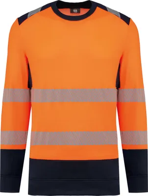 Produktbild von WK. Designed To Work Recyceltes Sicherheitssweatshirt Rundhalsausschnitt