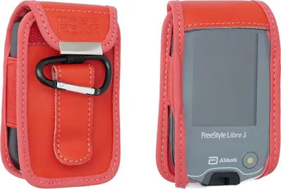 Produktbild von caseroxx Ledertasche mit Gürtelclip kompatibel mit Freestyle Libre 1 / 2 / 3  / 14 Day aus Echtleder, Tasche mit Gürtelclip und Sichtfenster