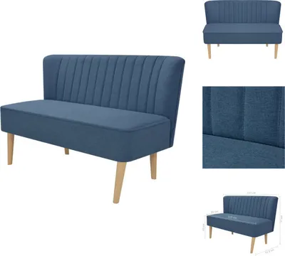 Immagine prodotto di vidaXL Divano in tessuto 117 x 55,5 x 77 cm Blu - Divani