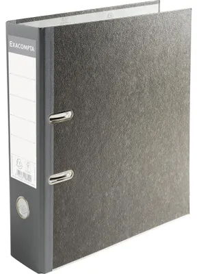 Image de Exacompta 20x Classeur à levier papier marbre gris 80mm A4 Gris-dos gris 53709E