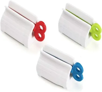 Produktbild von Zahnpastaspender 3 Stück, Zahncreme-Squeezer mit Rollmechanismus, für Zahnpasta Kosmetika Farben