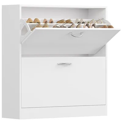 Immagine prodotto di Scarpiera a 2 ante FPB-121, 80 x 80 x 23,5 cm, bianca