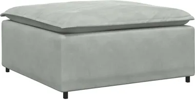 Imagen del producto de Módulo reposapiés para sofá modular, color gris claro, 100x100x48 cm
