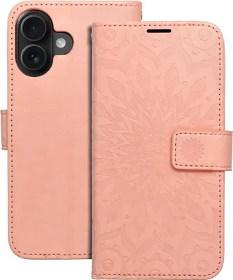Produktbild von HALF Book Case für IPHONE 16 Mandala rosa