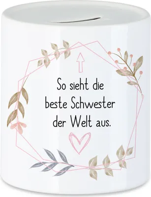Produktbild von Beste Schwester Sieht so aus Spardose Lieblingsschwester Geschenkidee Geburtstag Bruder Schwester