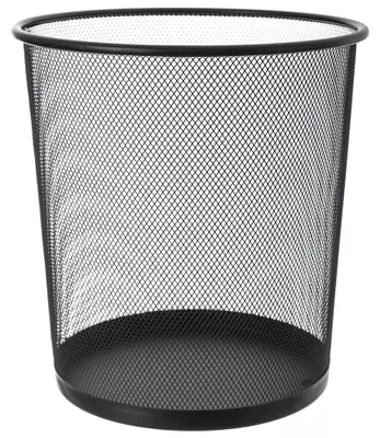 Obrázek produktu pro Kancelářský odpadkový koš - kovový - 26 x 28 cm - kulatý - bez víka - objem přes 12 litrů - černý