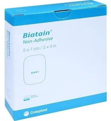 Productafbeelding van Biatain schuimverband, niet-klevend, 5x7 cm, 10 stuks